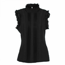 Load image into Gallery viewer, Womens Tops And Blouses Office Lady Casual Summer Blouse Top Retro Women Reffle Shirt Chiffon Blouse S-XL