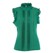 Load image into Gallery viewer, Womens Tops And Blouses Office Lady Casual Summer Blouse Top Retro Women Reffle Shirt Chiffon Blouse S-XL