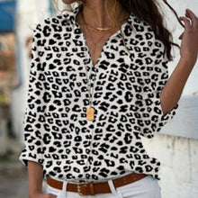 Load image into Gallery viewer, Elegant Women Floral Print Shirts Autumn Long Sleeve V Neck Blouses Shirts Tops Female Work Wear Blouses Shirts Women Clothing
