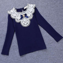 Load image into Gallery viewer, LEMEMOGO Girls Blouses 2019 Spring Lace School Girl Blouse Cotton Embroider Baby Girls Shirt Autumn Long-Sleeve Children Clothes