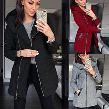 Load image into Gallery viewer, Fashion autumn winter coat women hooded jackets coats outwear plus size casacas para mujer coats and jackets women winter BDR816