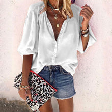 Load image into Gallery viewer, Fanbety 5XL Chains print Blouses Woman Sexy V-Neck Button Long Sleeve Shirt 2019 Womens Elegant Autumn New Tops Blouse plus size