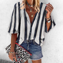 Load image into Gallery viewer, Fanbety 5XL Chains print Blouses Woman Sexy V-Neck Button Long Sleeve Shirt 2019 Womens Elegant Autumn New Tops Blouse plus size