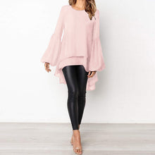 Load image into Gallery viewer, Lantern Sleeve Layered Shirts Women Asymmetrical Blouse 2019 ZANZEA Fashion Tops Female Casual Blusas Femininas Plus Size Shirts