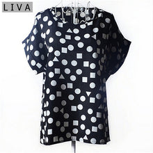 Load image into Gallery viewer, Fashion Thin Women Shirt S-XXL Summer Style Loose Colorful Print Chiffon Blouse Casual Tops Short Sleeve blusa feminina stripe
