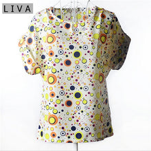 Load image into Gallery viewer, Fashion Thin Women Shirt S-XXL Summer Style Loose Colorful Print Chiffon Blouse Casual Tops Short Sleeve blusa feminina stripe