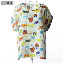Load image into Gallery viewer, Fashion Thin Women Shirt S-XXL Summer Style Loose Colorful Print Chiffon Blouse Casual Tops Short Sleeve blusa feminina stripe