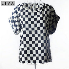 Load image into Gallery viewer, Fashion Thin Women Shirt S-XXL Summer Style Loose Colorful Print Chiffon Blouse Casual Tops Short Sleeve blusa feminina stripe
